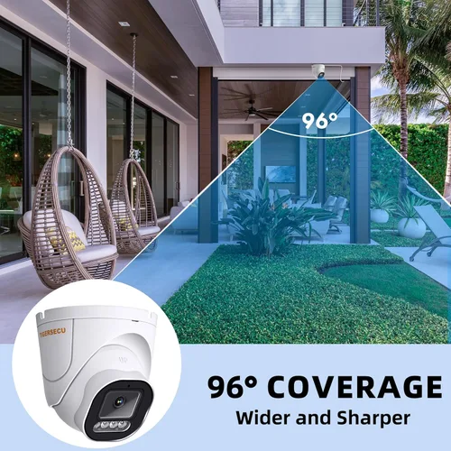 Miniatura 3 de TIGERSECU Cámara de seguridad domo gran angular de 5 MP para TVI, CVI, AHD, CVBS DVR, resistente a la intemperie para uso en interiores