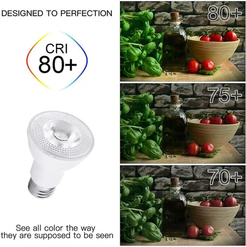 Miniatura 2 de PAR20 Bombilla de luz de inundación, bombillas brillantes de 9 W (equivalente a 90 W), iluminación empotrada, 720 lúmenes, blanco suave de 4000 K