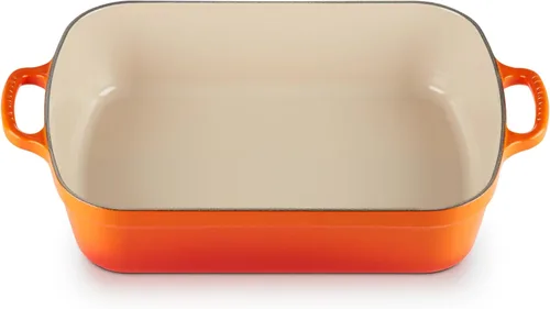 Miniatura 16 de Le Creuset Fuente para horno rectangular de hierro fundido esmaltado, 5.25 cuartos de galón (11.7 pulgadas x 16.8 pulgadas), color blanco