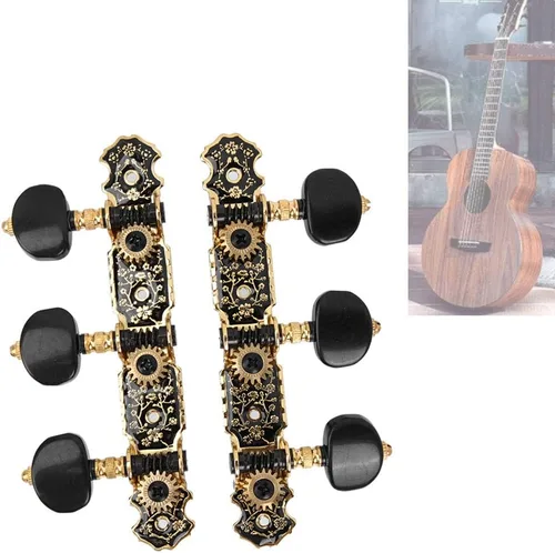 Miniatura 6 de Clavijas de afinación de guitarra acústica, repuesto 3L3R, afinadores rápidos y precisos con material anti para guitarras clásicas