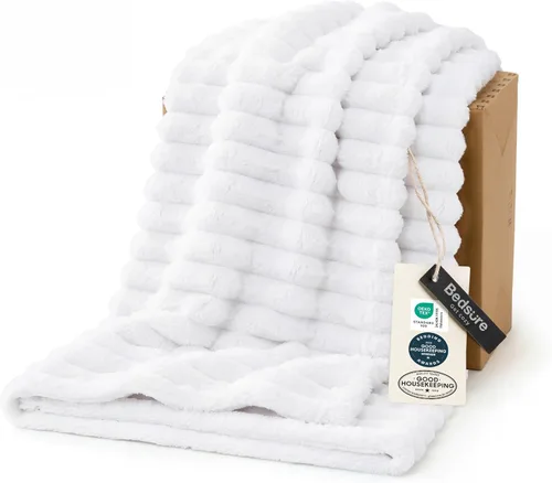 Miniatura 69 de Bedsure GentleSoft - Manta de forro polar azul para sofá, mantas suaves y acogedoras para mujer, lindas mantas pequeñas para niñas, azul claro, 108