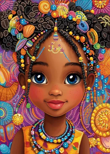 Miniatura 14 de SKRYUIE Kit de pintura de diamante 5D para mujer africana, arte de diamantes para bricolaje, afroamericano, taladro redondo completo, bordado
