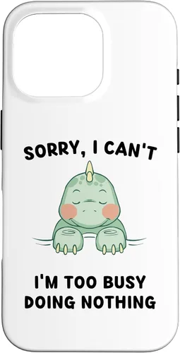 Miniatura 19 de iPhone 16 Sorry, I Can't I'm Too Busy Doing Nothing Sleeping Dinosaur Case