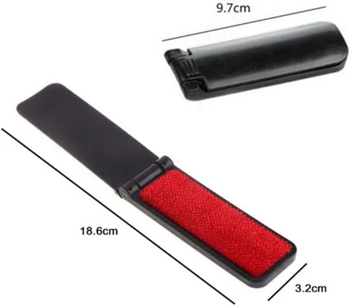 Miniatura 3 de GARASANI Paquete de 3 cepillos de plástico portátiles y plegables para ropa, removedor de pelo de mascotas, herramienta de limpieza manual para Negro