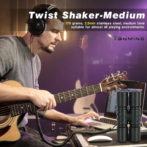 Miniatura 3 de RANMING Twist Shaker ABS Shakers de Doble Fila de Volumen Medio Instrumentos de Percusión Latina para Acompañamiento, Estudio, Banda, Bateristas