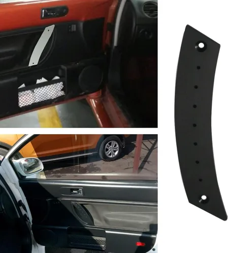 Miniatura 5 de Juego de manijas para panel de puerta compatible con Beetle 1998-2010 de grado aeronáutico de aluminio negro, 2 manijas con 4 tornillos
