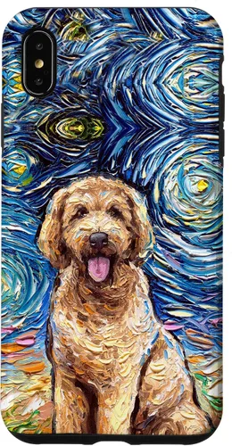 Miniatura 11 de Cute Goldendoodle Starry Night Doodle Dog Art by Aja Case for iPhone 17