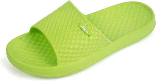Miniatura 24 de FUNKYMONKEY - Sandalias de baño para mujer, sandalias para el interior del hogar, playa, antideslizantes
