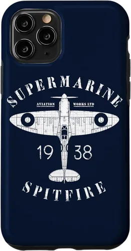 Miniatura 17 de iPhone 12 Pro Max Spitfire RAF Británico WW2 Fighter Aviation Case Supermarine Aviation