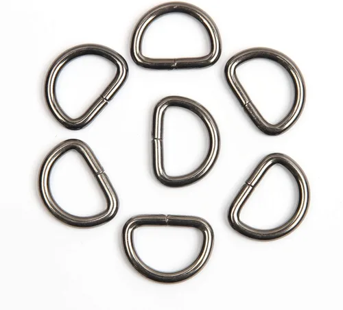 Miniatura 3 de JWBIZ Paquete de 50 anillos en D de metal resistentes extra gruesos de 0.150 in de grosor para coser llaveros, cinturones y correa de perro
