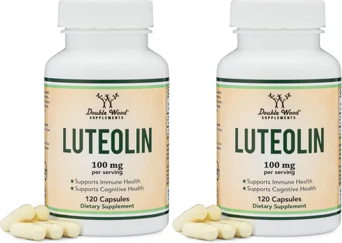 Miniatura 6 de Double Wood Supplements Suplemento de luteolina 100 mg porciones de flavanoides bioactivos (120 cápsulas, sin gluten) Potentes polifenoles