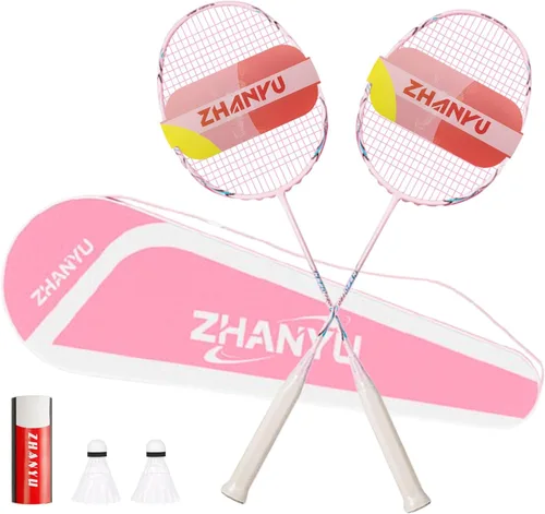 Miniatura 10 de Raquetas de bádminton, juego de raquetas de bádminton, ofensivas y defensivas, raqueta de entrenamiento profesional ultraligera de carbono compuesto