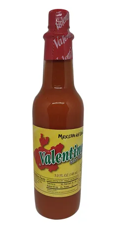 Valentina Salsa Red Hot Sauce | Salsa mexicana picante totalmente natural, vegana, mezcla de especias hecha de pimientos rojos, perfecta para papas