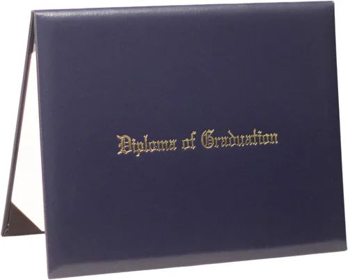 Miniatura 14 de Funda impresa para diploma de 8.5 x 11 pulgadas, cubierta acolchada de cuero sintético, soporte para documentos de graduación, tamaño carta