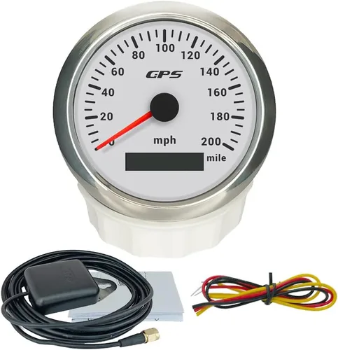 Miniatura 21 de ELING Velocímetro GPS de 3.346 in 0-200 MPH Kit de medidor de velocidad para coche, camión, motocicleta con 7 retroiluminaciones 12 V 24 V