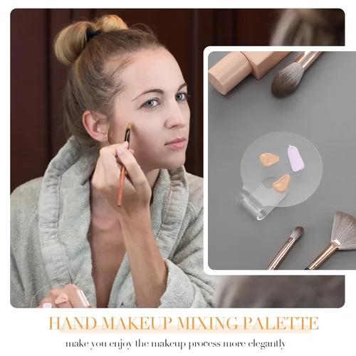 Miniatura 3 de Paleta de mezcla de maquillaje, bandeja de mezcla de maquillaje, paleta de base acrílica, sombra de ojos clara, base cosmética de mano, plato