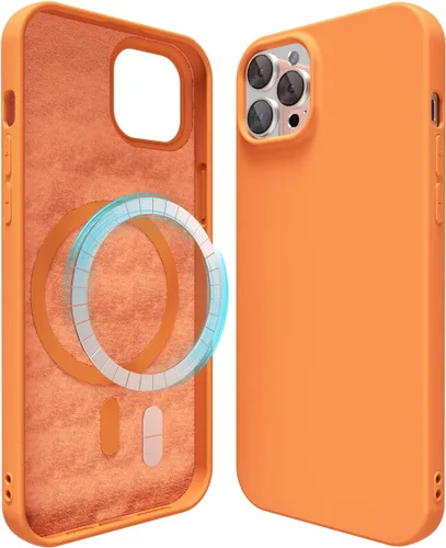 Miniatura 51 de oakxco Funda de silicona para iPhone 12 Pro Max, magnética, compatible con carga inalámbrica Magsafe, cubierta protectora de goma suave y delgada