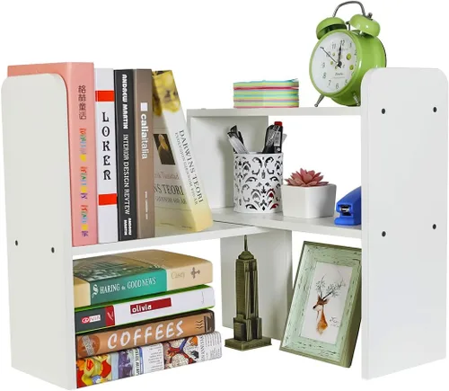 Miniatura 13 de PAG Organizador de Escritorio Estante de Escritorio Estantería Ajustable de Encimera Estantes de Mesa Pequeños Organizador de Libros Organización