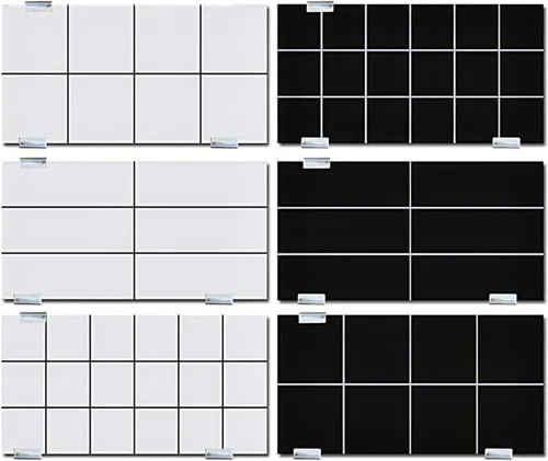 Miniatura 6 de Soporte para azulejos de acero inoxidable de 0.39 pulgadas / 0.39 pulgadas, soporte en U negro, soporte para cartelera, ganchos de montaje en pared