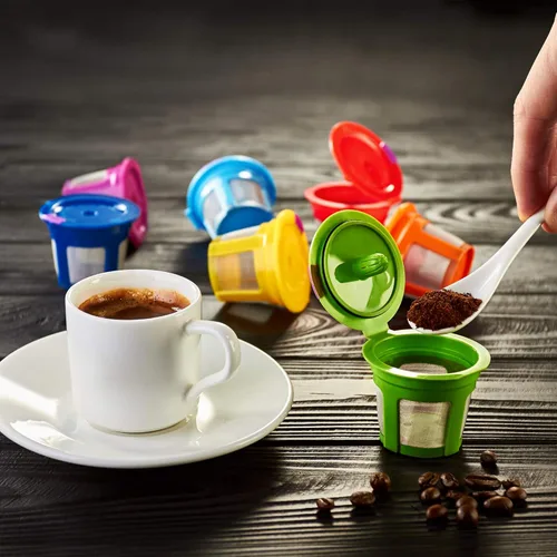 Miniatura 6 de Breworo 6 Filtros reutilizables cápsulas K-Cup rellenables para cafeteras Keurig 2.0, K200, K250, K300, K350, K400, K450, K460, K500, K550, K560