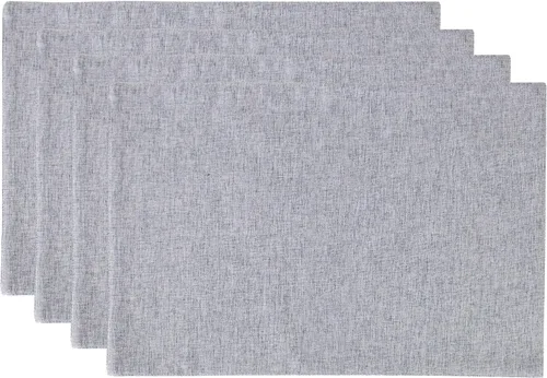 Miniatura 11 de Fennco Styles Classic Woven Textile - Manteles individuales decorativos de 12 x 18 pulgadas, juego de 4 manteles individuales de mesa color crudo