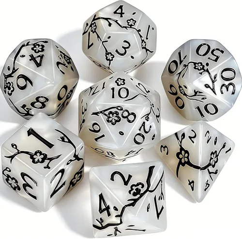 Miniatura 27 de CiaraQ DND - Juego de dados poliédricos con bolsa de dados para juegos de rol de Calabozos y Dragones RPG MTG (fuente negra y dorada)