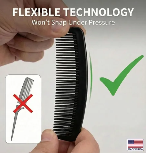 Miniatura 3 de American Comb Juego de peines para el cabello, 45 piezas, varios colores, fabricado en Estados Unidos