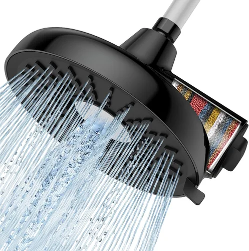 Miniatura 4 de BOWGER Paquete de 2 filtros de ducha de repuesto para cabezal de ducha fijo de lluvia de 8 pulgadas, cartucho de filtro suavizador de agua para agua