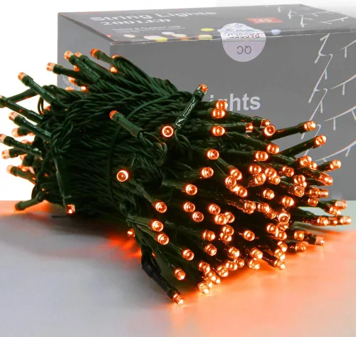 Miniatura 11 de Iluminación del hogar de 66 pies. Mini luces decorativas de Navidad de 200 luces LED de alambre verde, luces de hada estrellada enchufables, 8 modos