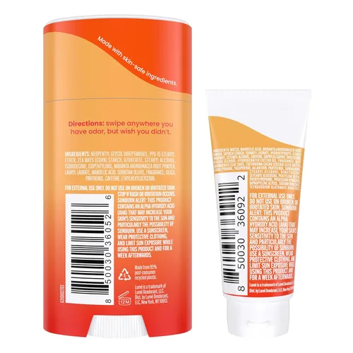 Miniatura 2 de Lume Desodorante para todo el cuerpo - Crema invisible en tubo mini + paquete de barra sólida - Control de olor durante 72 horas - Sin aluminio