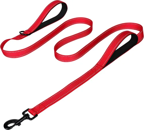 Joytale - Correa resistente para perros grandes que tiran, doble asa para control de tráfico, correas reflectantes de doble cara para perros grandes