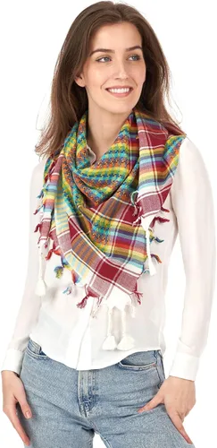 Miniatura 84 de LOVARZI Shemagh Cottons Arab Keffiyeh - Bufanda militar táctica para cabeza y cuello