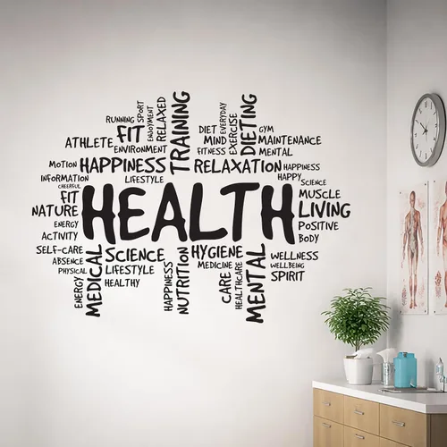 Vinilo adhesivo para pared, diseño de nube, sala médica, relajación, spa, decoración grande (ig6159) (M 22.5 x 31 pulgadas, negro)