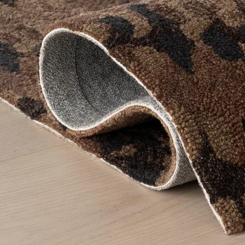 Miniatura 5 de Dash & Albert Paint Chip Hand Micro Hooked Wool Rug, 2' X 3', Bark Abstract