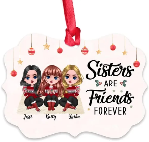 Miniatura 18 de Gossby Adorno de Navidad personalizado para mujeres, regalo de amistad de Navidad personalizado para mujeres con nombre, regalo de Navidad