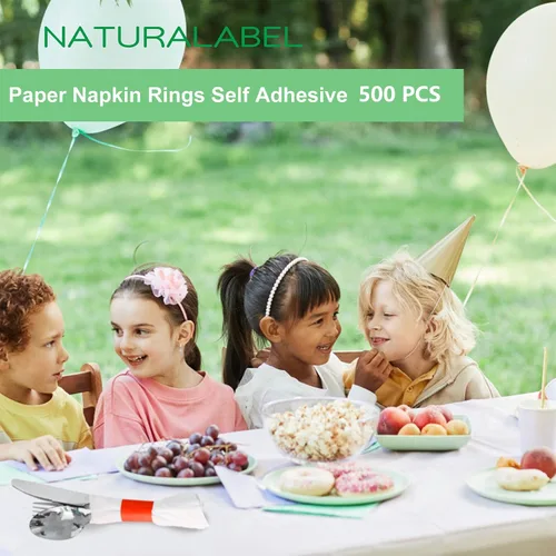 Miniatura 4 de NATURALABEL 500 servilleteros de papel con caja, servilletas autoadhesivas, para comidas familiares, fiestas de cumpleaños, bodas, celebraciones Rojo