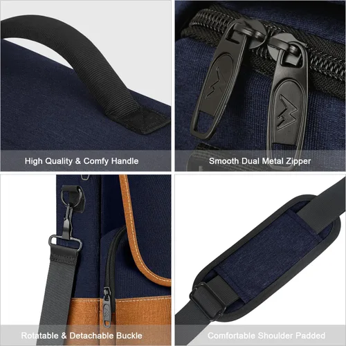 Miniatura 38 de MATEIN Bolsa tipo mensajero para hombres, mochila escolar para adolescentes, ligera de 17.3 pulgadas, maletín para laptop grande, bolsa cruzada