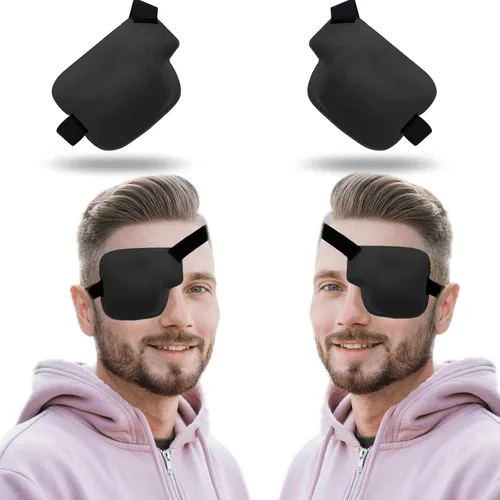 Miniatura 11 de Parche para ojos 3D, parches médicos para adultos y niños, parches para ojos perezosos para ambliopía 3D para ojo derecho Negro