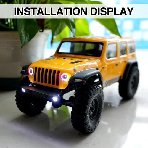 Miniatura 8 de OGRC Luz RC Faros RC Ojos de Ángel 12 Modos 1/24 Luz RC para Axial SCX24 C10 / JLU/Deadbolt/Bronco/Jeep Gladiator RC Crawler Car