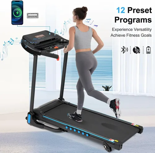 Miniatura 4 de Merax Caminadora plegable con inclinación, cintas de correr plegables automáticas de 10 MPH para el hogar, 3.0 HP Caminadoras para Hacer Ejercicio
