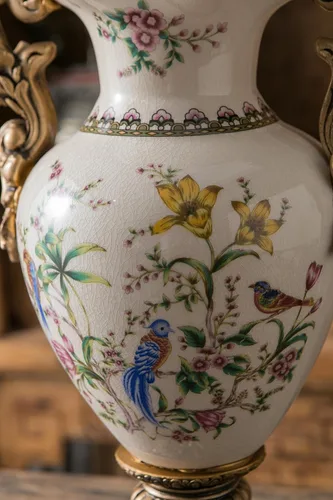 Miniatura 7 de Magcolor Jarrón de cerámica blanca de mesa alta para flores de hierba de pampas, 16.1 pulgadas de alto, diseño único jarrón de cerámica agrietada