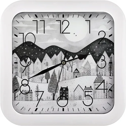 Miniatura 10 de 10" Square Modern Wall Clock,Ancient Egypt Print Kitchen Clocks Wall Battery Operated,Silent Non Ticking Unique Funny Cute Wall Clock for Living