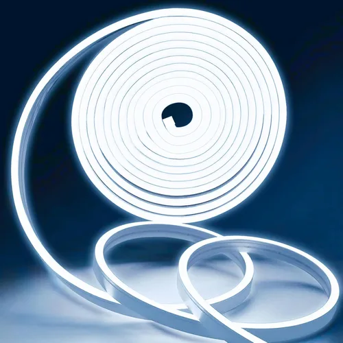 Miniatura 15 de Luces LED de neón en forma de cuerda, tira de luces de neón blancas cálidas de 16.4 pies/5m, tira LED impermeable flexible de 12V, luces de neón