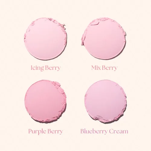 Miniatura 3 de Dasique Blending Mood Cheek #08 Blueberry Sorbet 4 tonos mezclables en polvo suave y ligero Vegano Blush 08 Sorbete de arándanos