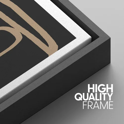 Miniatura 704 de SIGNWIN Lienzo enmarcado para pared, arte con pinceladas de flujo neutro en tonos beige abstractos, ilustraciones, arte moderno, decorativo