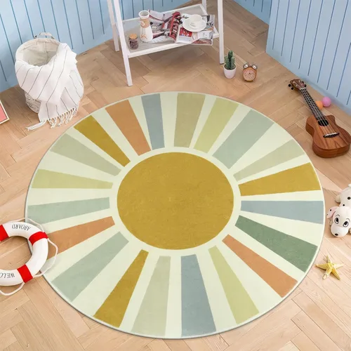 Miniatura 23 de STARUIA - Alfombra Boho Lavable de 3'x5', Alfombra de Área para Niños para Sala de Juegos, Alfombras Coloridas para Niños para Dormitorio, Alfombra