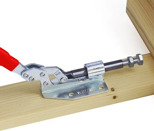Miniatura 6 de Abrazadera de palanca ajustable, botón de extracción rápida, abrazadera de palanca de acción de empuje de 397 libras, capacidad de 1.181 in, carrera