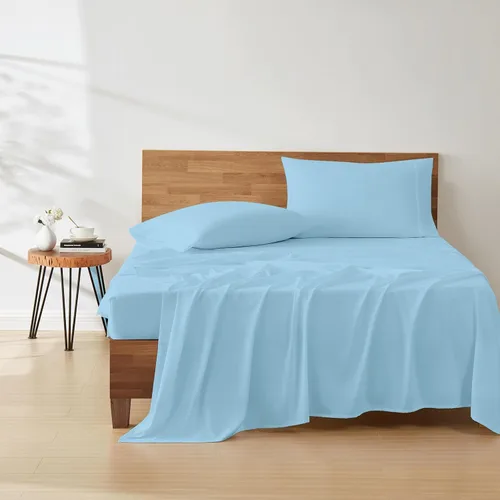Miniatura 20 de Juego de sábanas bajeras de 4 piezas de 33 x 75 pulgadas, 100 % algodón, perfecto para cama de matrimonio estrecho, cama de campamento, cuna de Lino