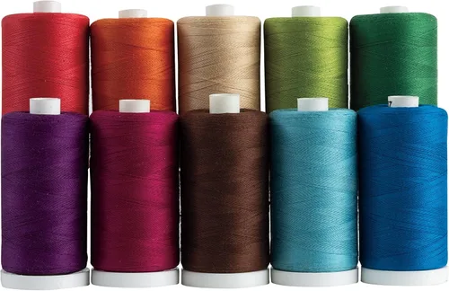 Miniatura 3 de Connecting Threads Juego de hilos 100% algodón - Carretes de 1200 yardas (juego de 10 - Bejeweled)