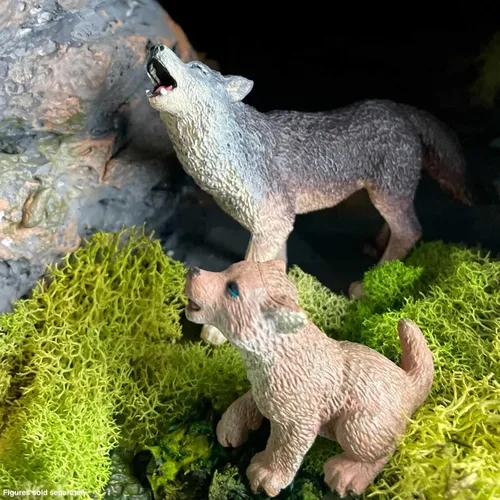 Miniatura 2 de Safari Ltd. Figura de lobo gris, figura detallada de plástico de 3.75 pulgadas, divertido juguete educativo para niños, niñas y niños a partir de 1